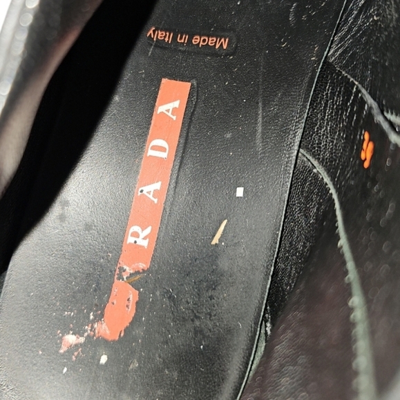 PRADA Men's Leather Slip On Loafers Zip Up Comfort Ankle High Dress Shoe 39 - Picture 11 of 11